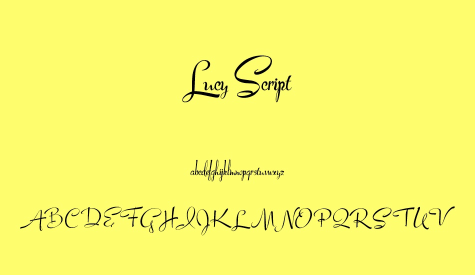 Lucy Script font