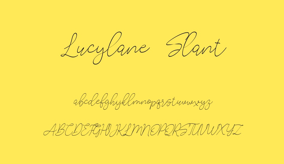 Lucylane Free Slant font