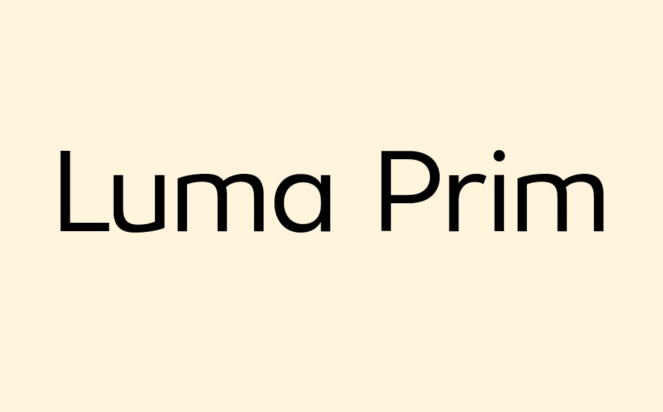 Luma Prime font big