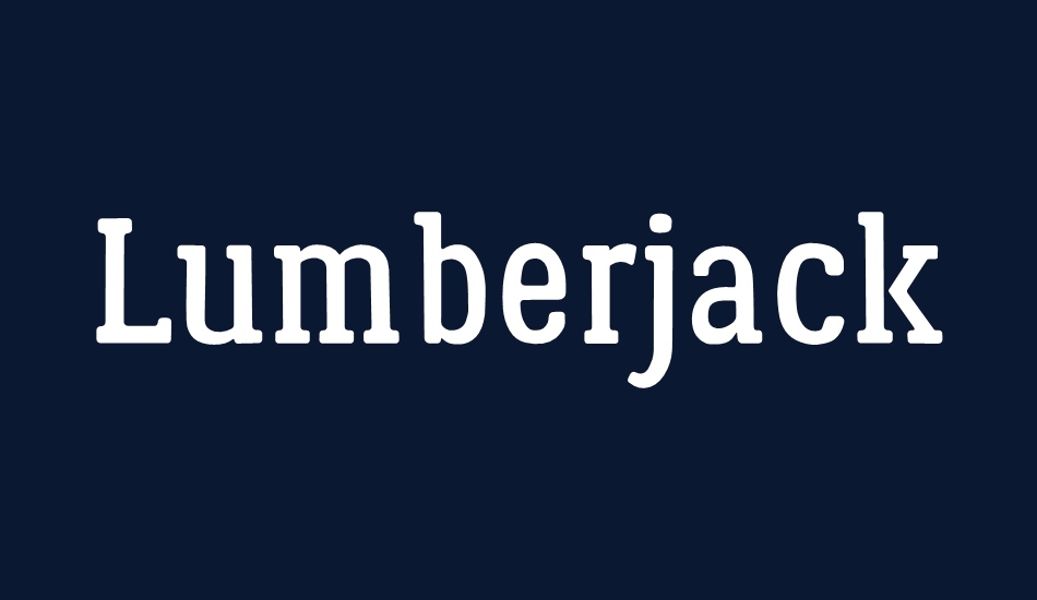 Lumberjack font big