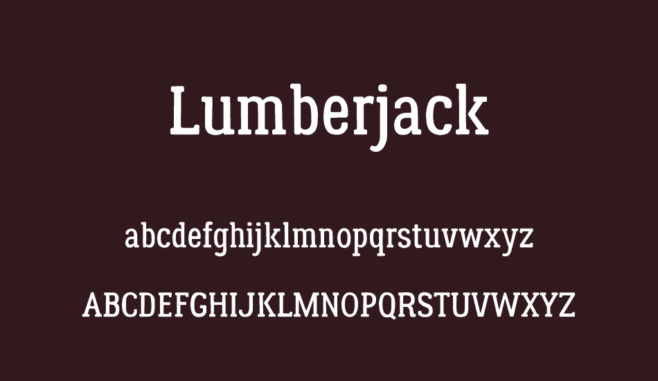 Lumberjack font