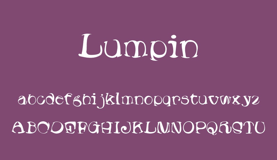 Lumpin font