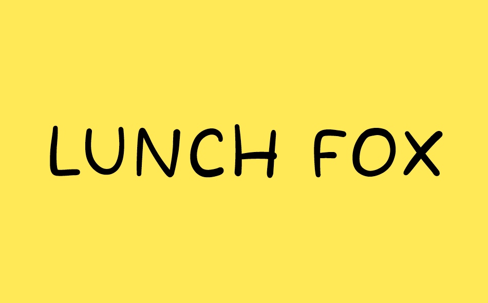 Lunch Fox font big