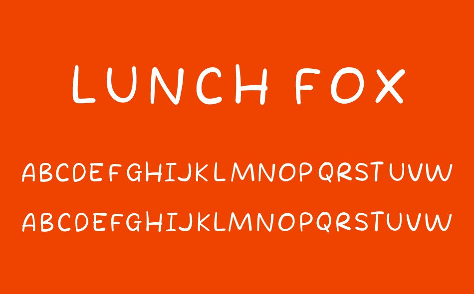 Lunch Fox font