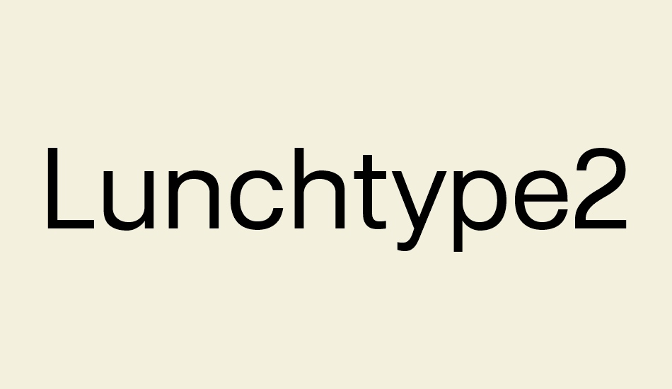 Lunchtype21 font big