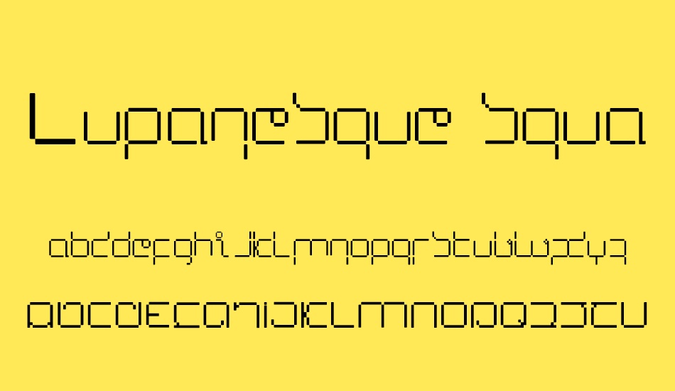 Lupanesque square font