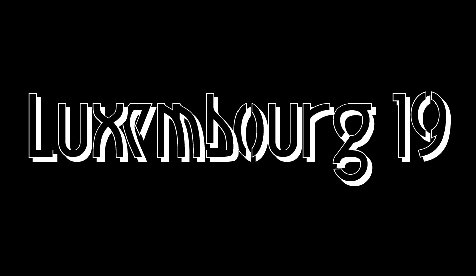 Luxembourg 1910 Shadow font big