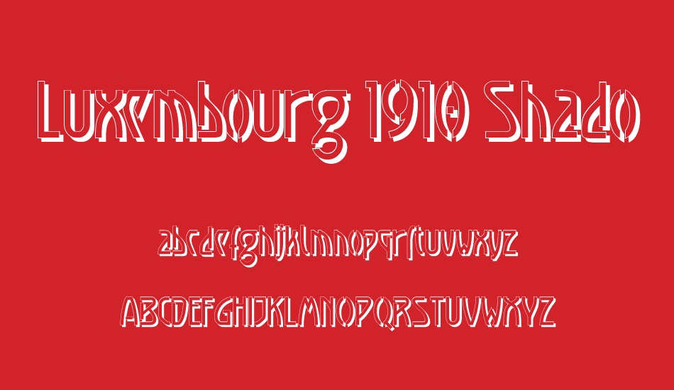 Luxembourg 1910 Shadow font