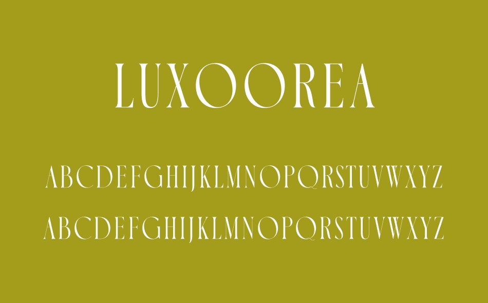Luxoorea font