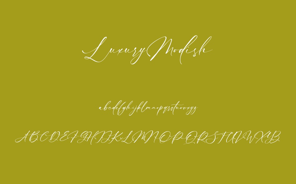 Luxury Modish font