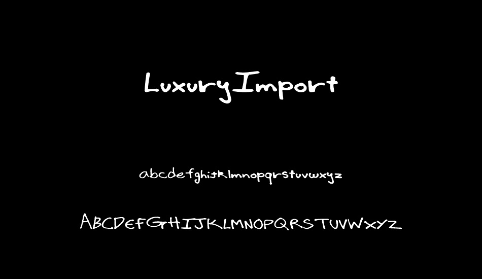 LuxuryImport font