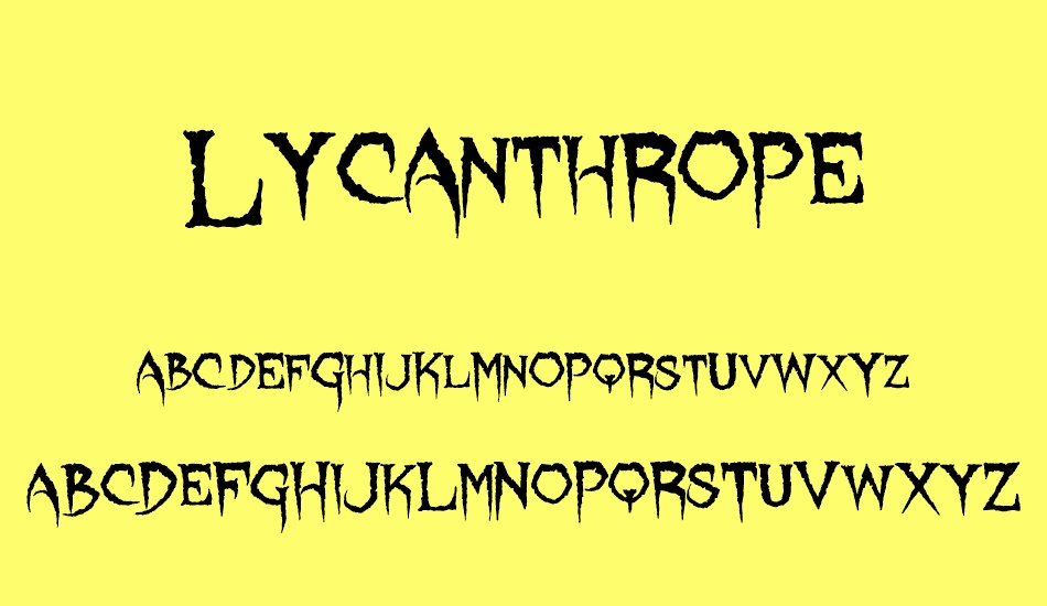 Lycanthrope font