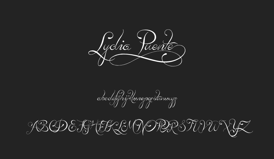 Lydia Puente) font