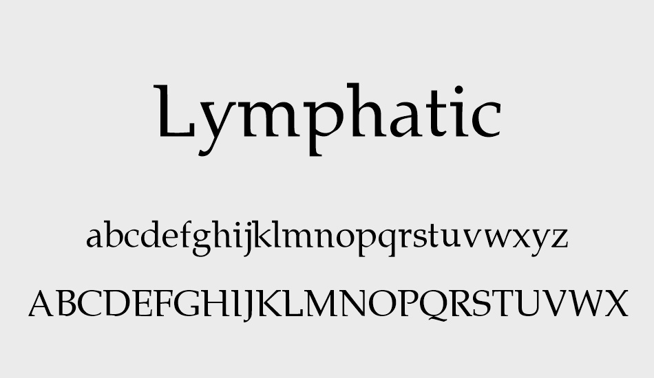 Lymphatic font