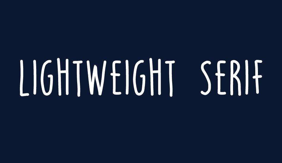 LIGHTWEIGHT SERIF font big