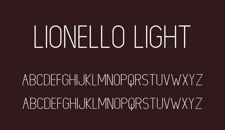 LIONELLO Light font