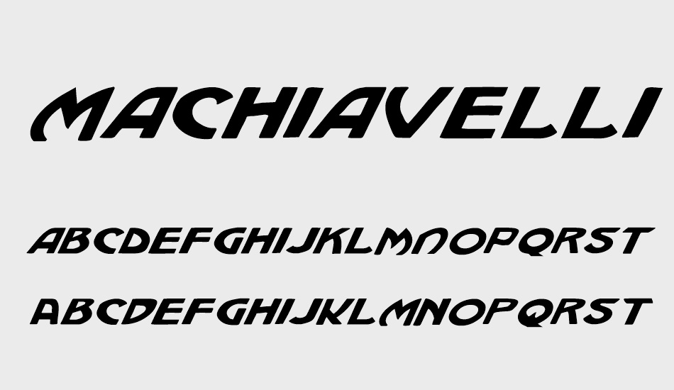 Machiavelli Italic font