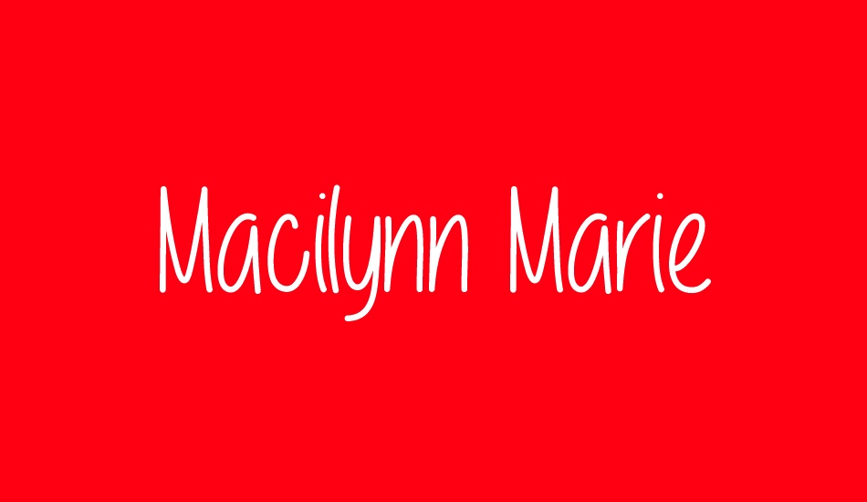 Macilynn Marie font big
