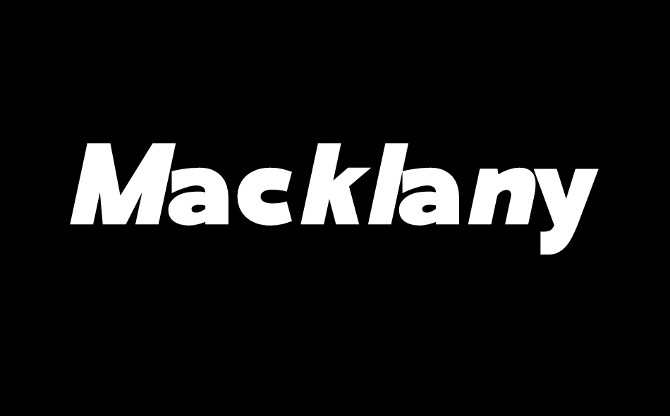 Macklany Demo font big