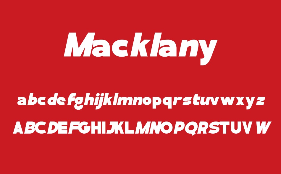 Macklany Demo font