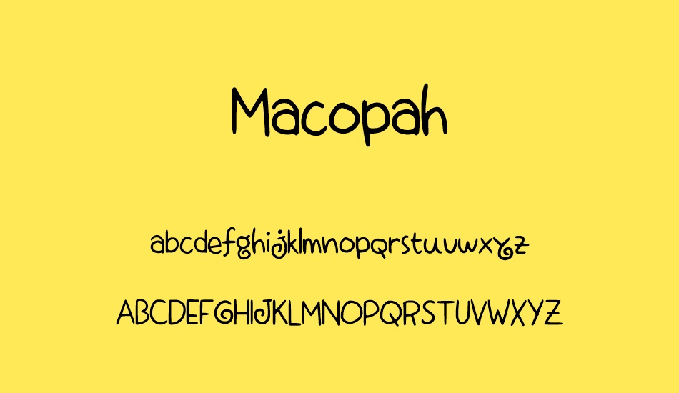 Macopah font