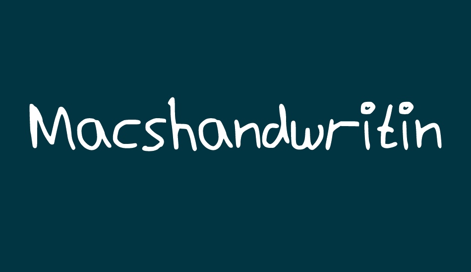 Macshandwriting font big