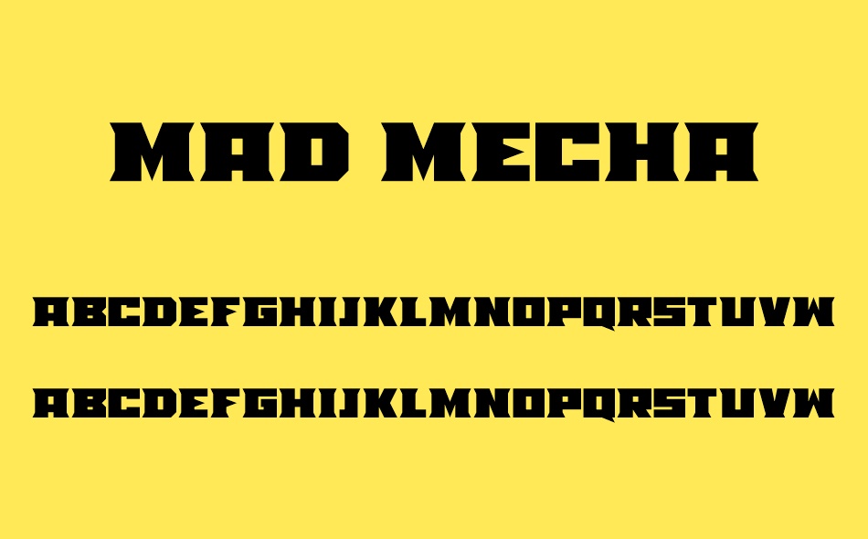 Mad Mecha font