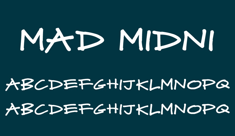 Mad Midnight Marker font