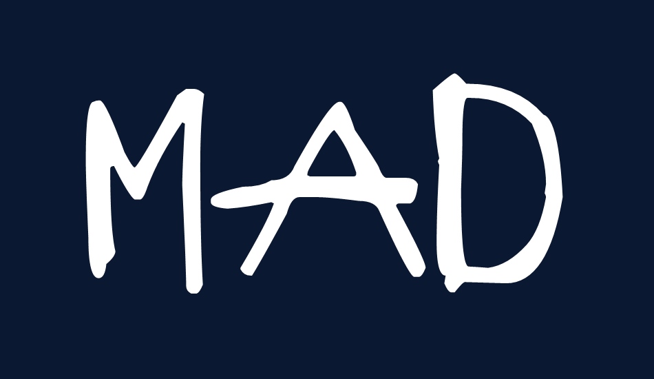 Mad Stick Brush font big