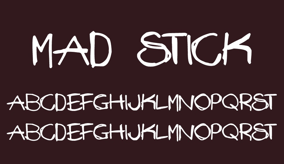 Mad Stick Brush font