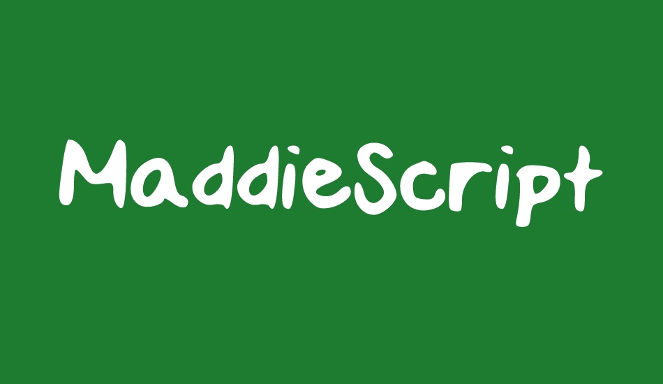 MaddieScript font big
