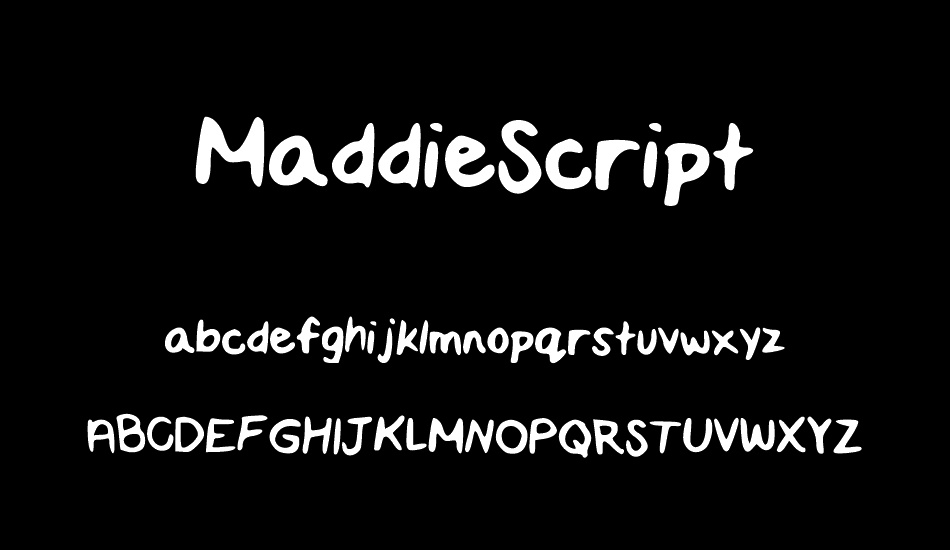 MaddieScript font