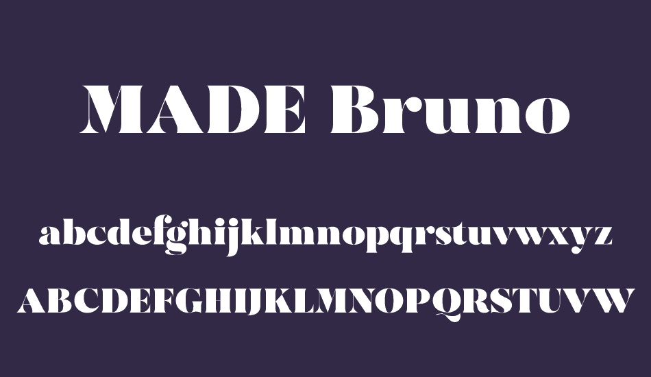 MADE Bruno font