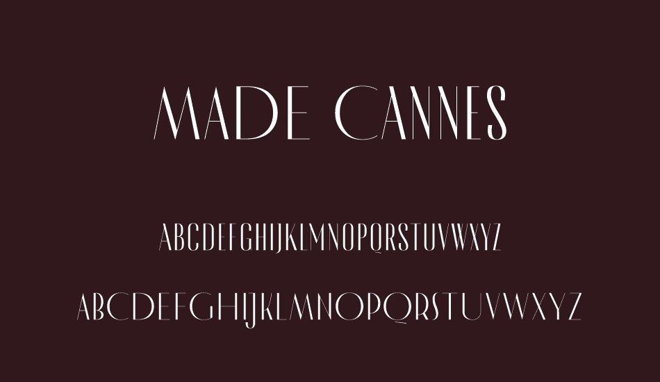 MADE Cannes font