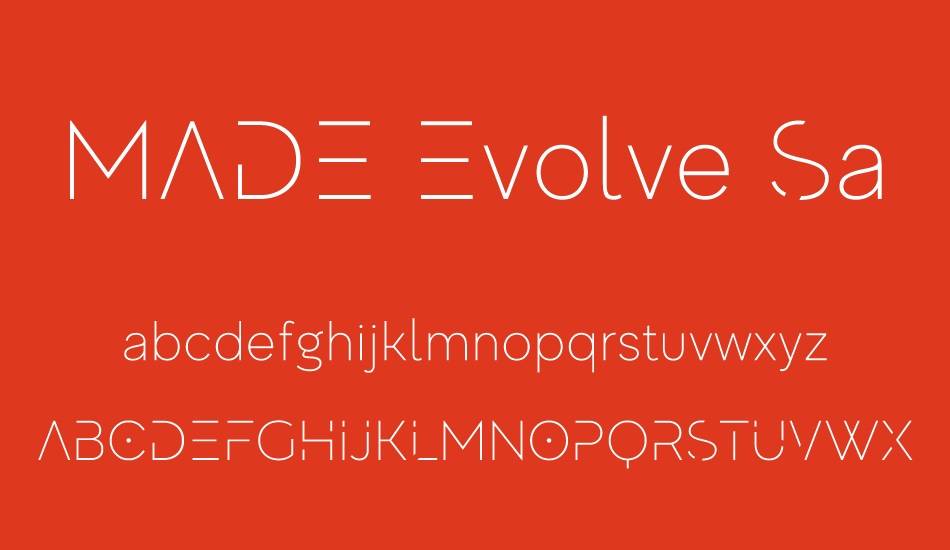 MADE Evolve Sans EVO font