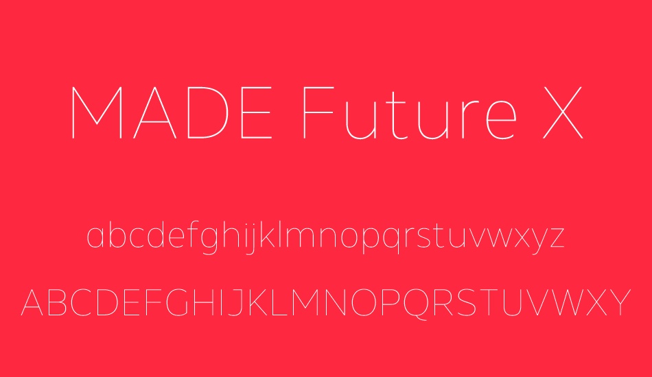 MADE Future X font