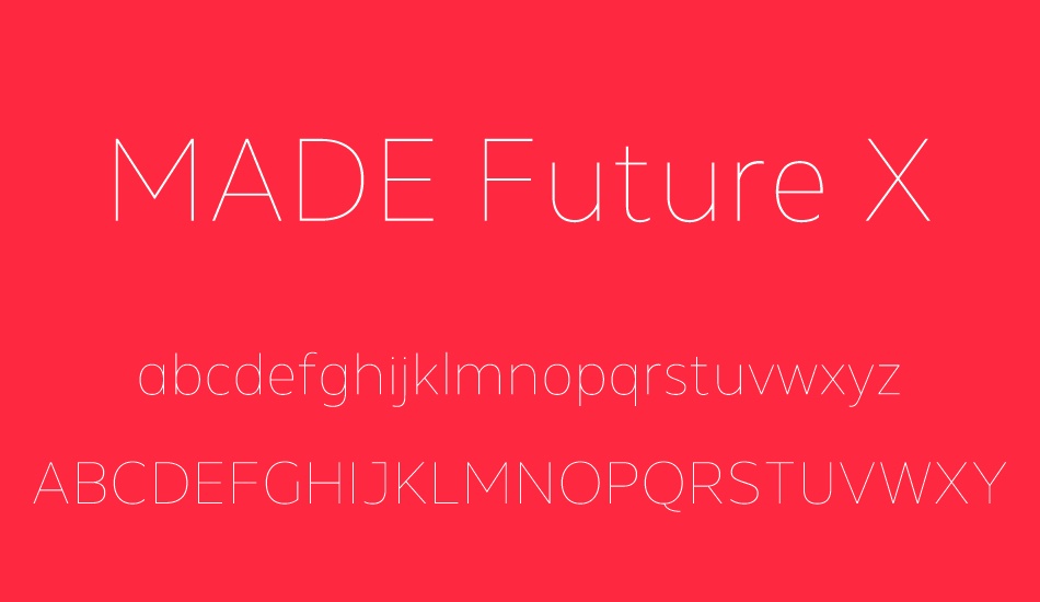 MADE Future X font