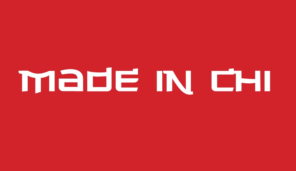 Made in China font big