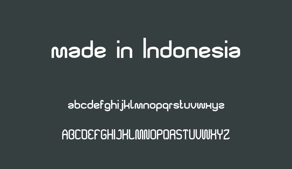 made in Indonesia font