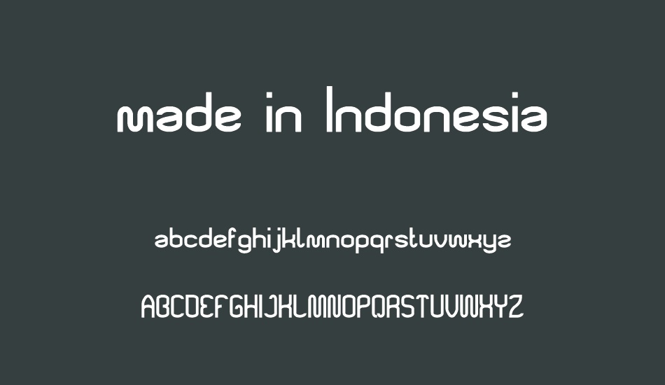 made in Indonesia font