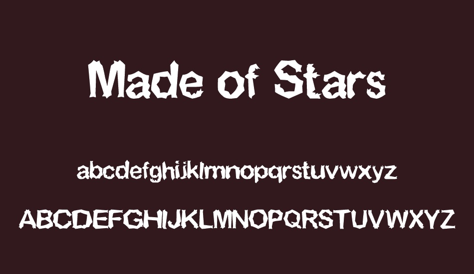 Made of Stars font