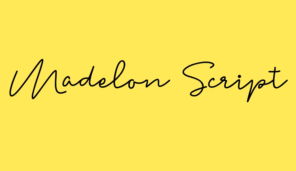 Madelon Script font big