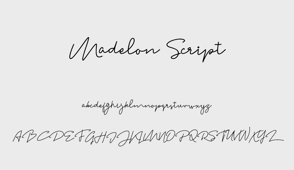 Madelon Script font