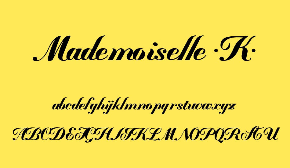 Mademoiselle ·K· font