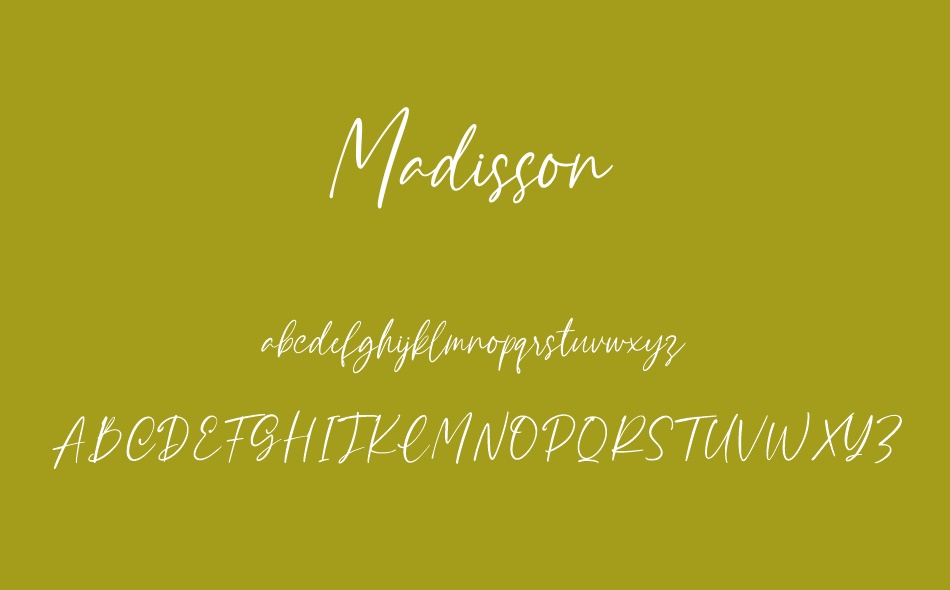 Madisson font