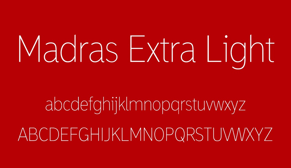 Madras Extra Light font