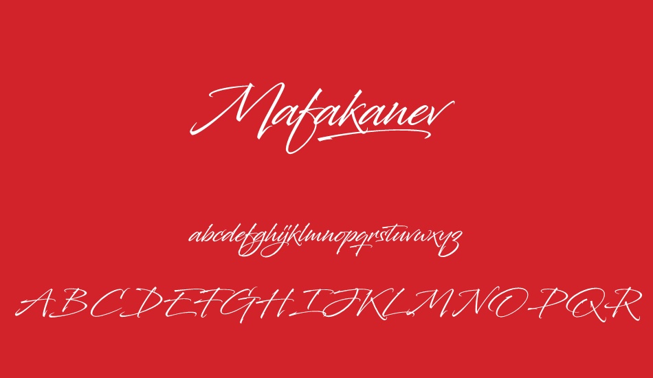 Mafakanev font