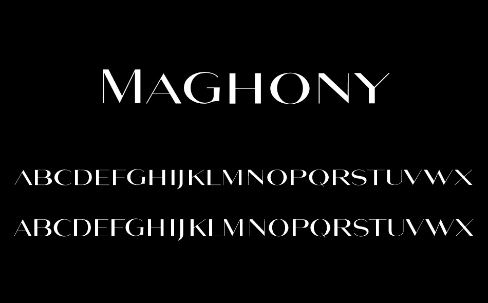 Maghony font