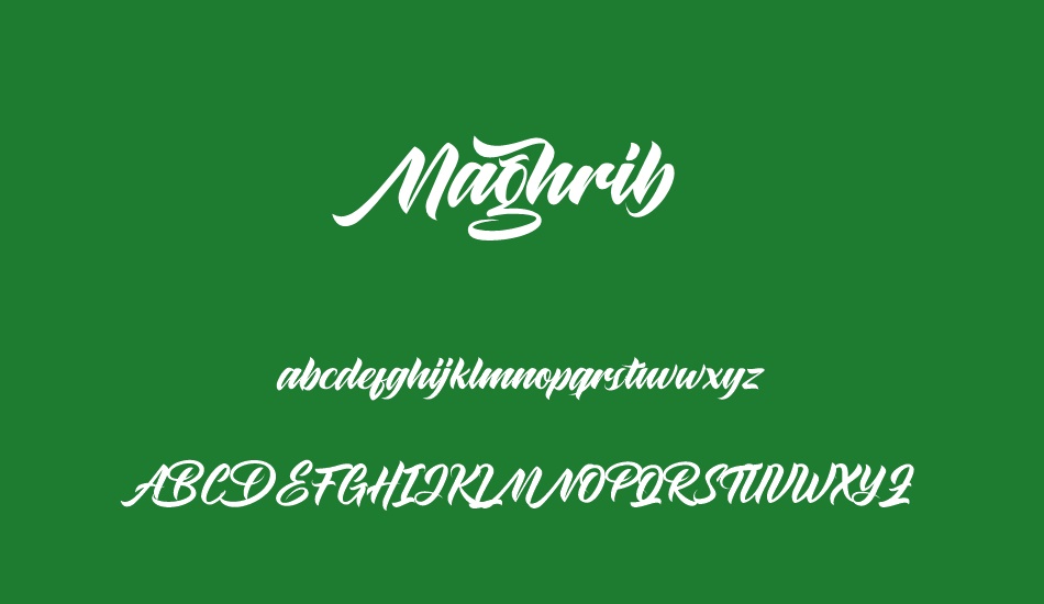 Maghrib font