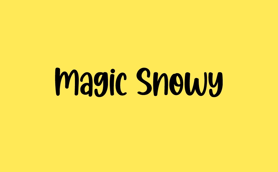 Magic Snowy font big